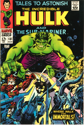 Tales to Astonish #101: Final issue; stories continue in Incredible Hulk #102 and Iron Man and Sub-Mariner #1