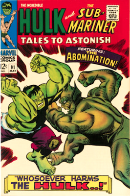 Tales to Astonish #91: 1st Abomination cover and full story