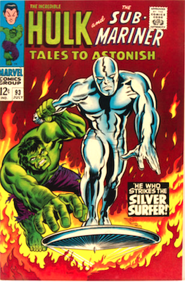 Tales to Astonish #93: Classic Silver Surfer cover