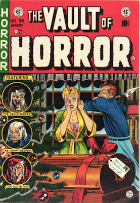 The Vault of Horror #35: Christmas cover. Click to have your horror comics appraised FREE by us