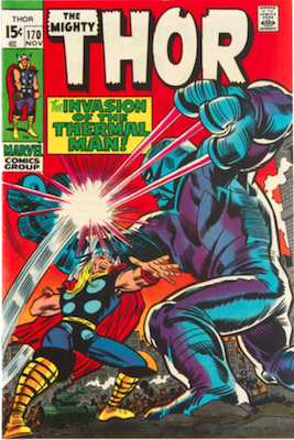 Thor #170: 1st Thermal Man. Click to sell or value one