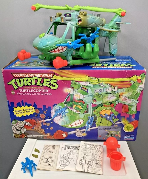 Playmates TMNT action figures Turtle Copter playset out of the box