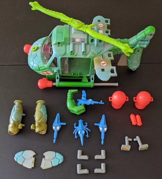 Playmates TMNT action figures Turtle Copter playset out of the box