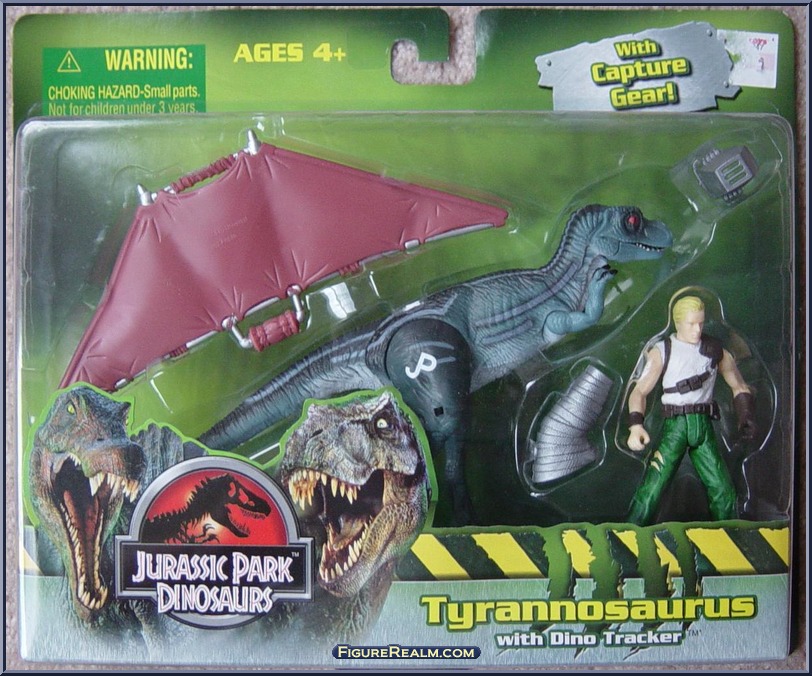 Jurassic Park Dinosaurs Tyrannosaurus with Dino Tracker. Click for values