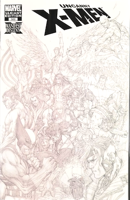 Uncanny X-Men #500: Sketch Variant. Click to sell or value yours