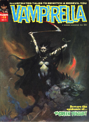 Vampirella #11: Cover art by Frank Frazetta