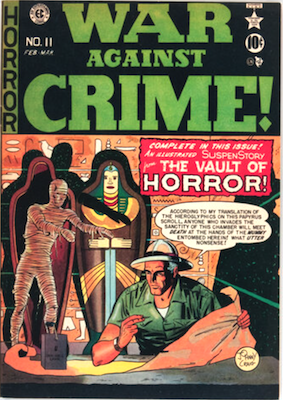 War Against Crime #11: 1st EC horror comics cover