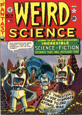 Weird Science #14 (#3): End of the World robot cover story. Click to value one