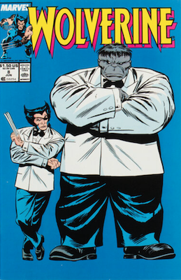 Wolverine #8 (1989): Wolverine as Patch vs Gray Hulk