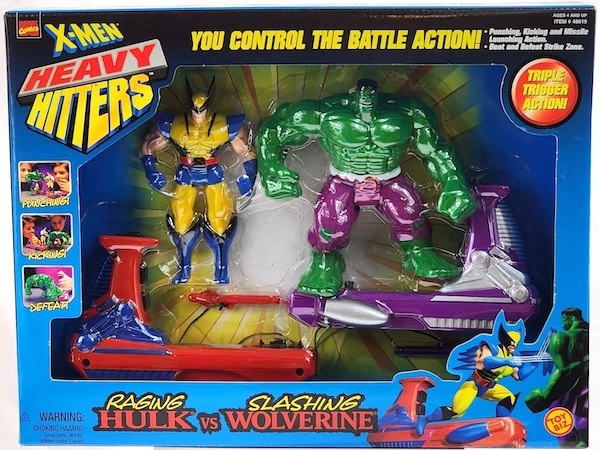 X-Men Heavy Hitters Raging Hulk vs Slashing Wolverine Action Figure Set. Click for values