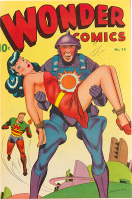 Wonder Comics #14: Classic Lou Fine Good Girl cover. Click to sell one