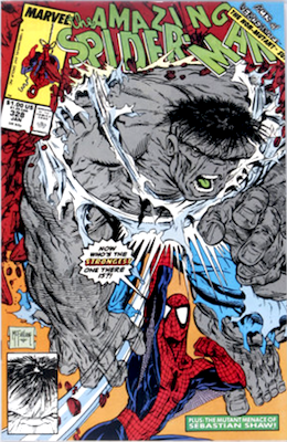 Amazing Spider-Man #328: Todd McFarlane draws Spider-Man vs Hulk vs Thor comic. Click to have yours appraised