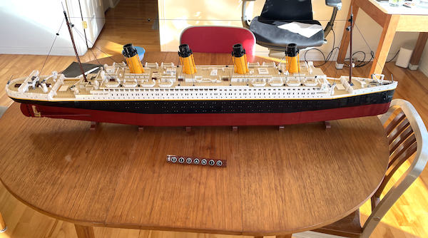 My LEGO Titanic dominates my dining table