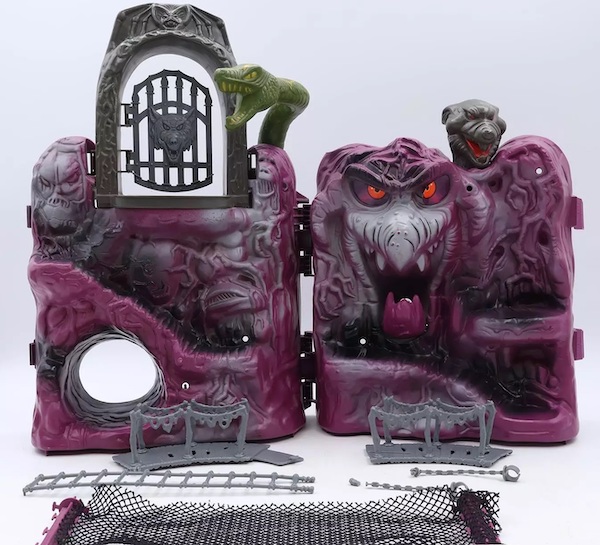 Masters of the Universe Snake Mountain playset out of the box