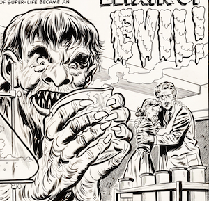 Vintage horror comic art can be really valuable